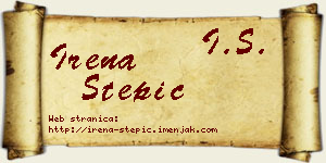 Irena Stepić vizit kartica
